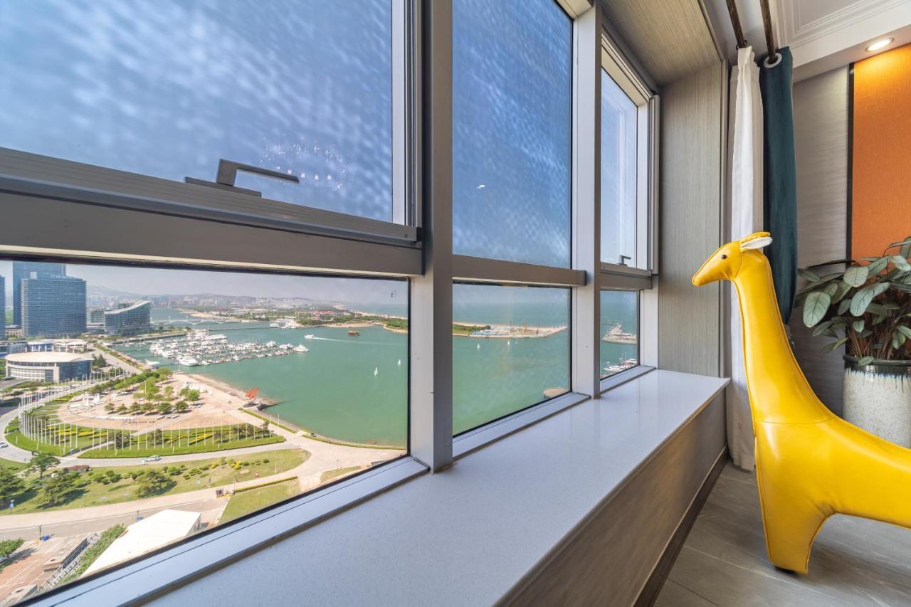 Cloud & Sea Boutique Apartment Rizhao Bagian luar foto